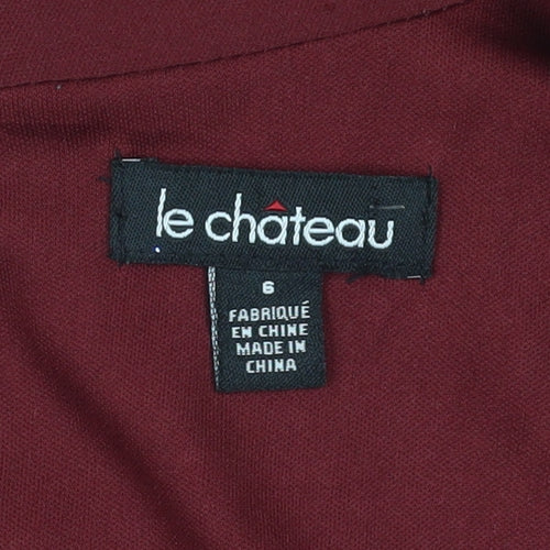 Le Chateau Women's Red Bodycon Dress - Size 6