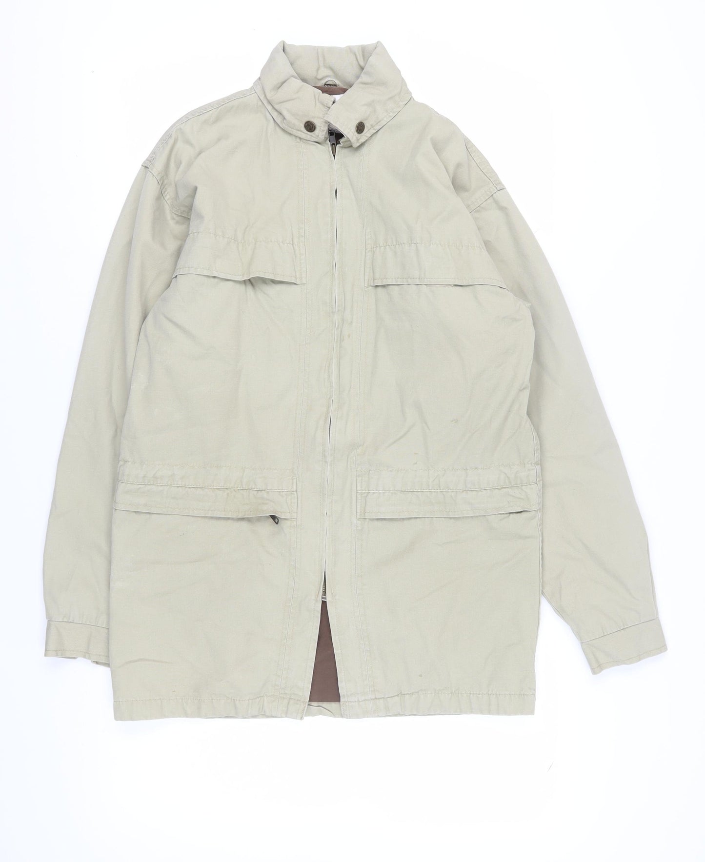 Falls Creek Beige Men's Small Stand-Up Collar Jacket