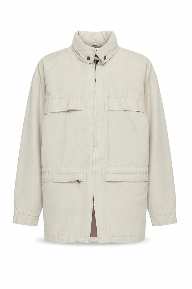 Front view of Falls Creek Beige Men's Small Stand-Up Collar Jacket