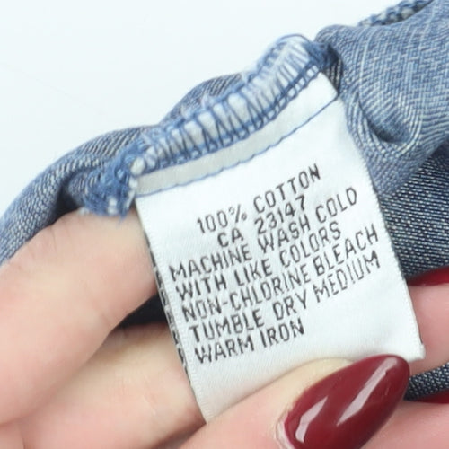 Talbots Women's Blue Denim Jacket, Size S, Collared Classic Style