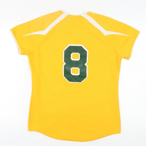 Holloway Women's Yellow Jersey Button-Up M