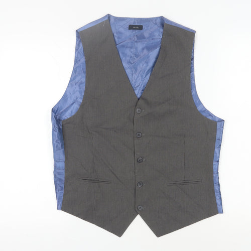 J.Ferrar Men's Grey Suit Waistcoat M Classic Fit