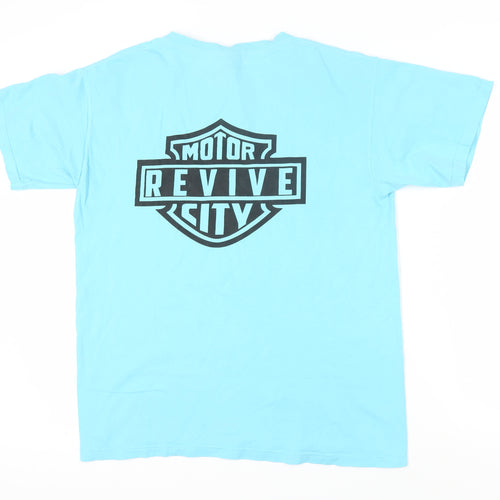 Motor Revive City Men's Blue L T-Shirt