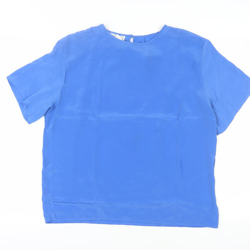 Ashley Hill Women's Blue Blouse Large Casual