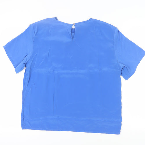 Ashley Hill Women's Blue Blouse Large Casual