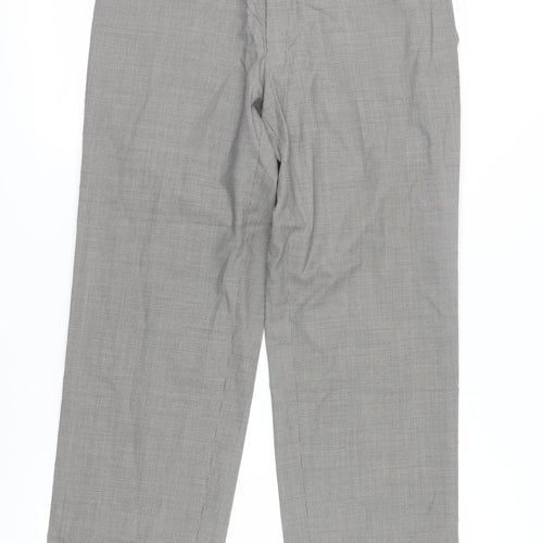 Hugo Boss Men's Grey Dress Pants, Size 37, Regular Fit