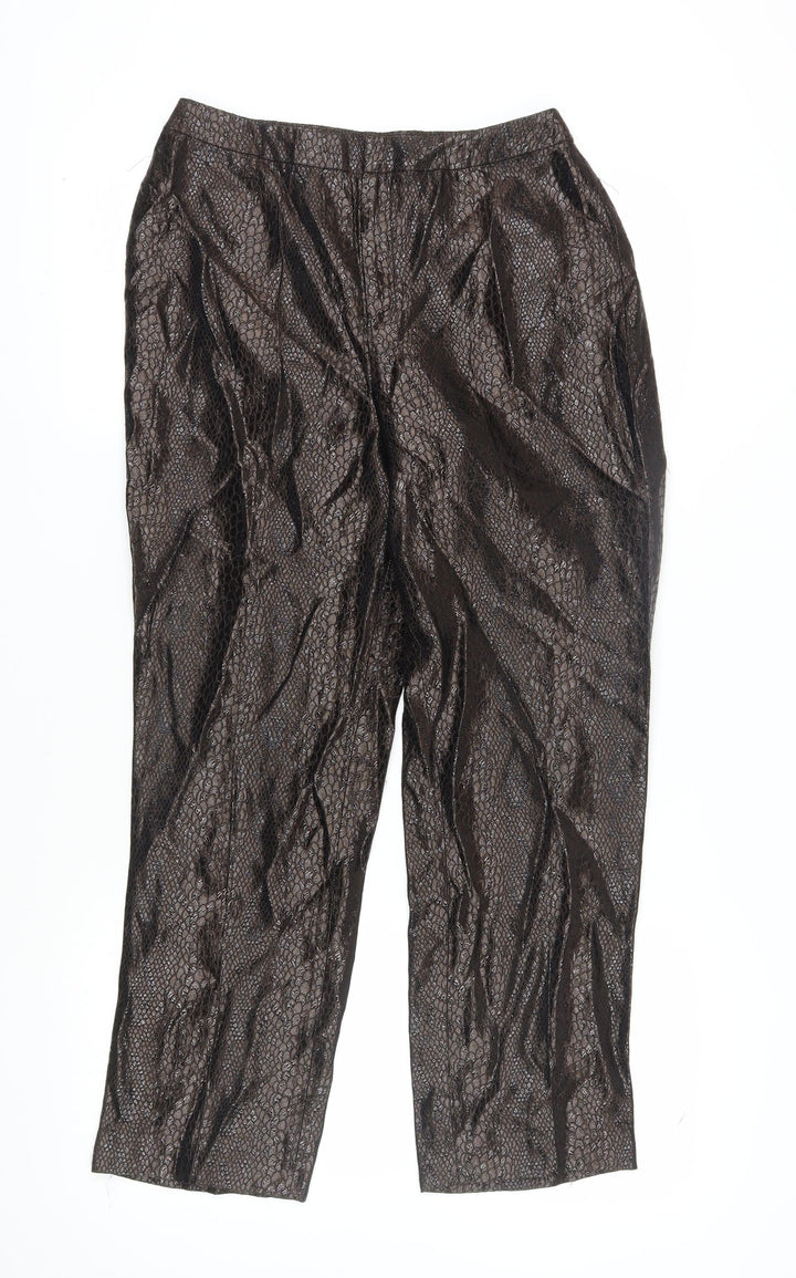 Linda Allard Ellen Tracy Women's Brown Cropped Trousers