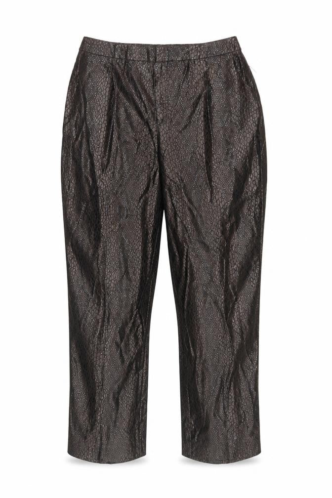 Linda Allard Ellen Tracy Women's Brown Cropped Trousers