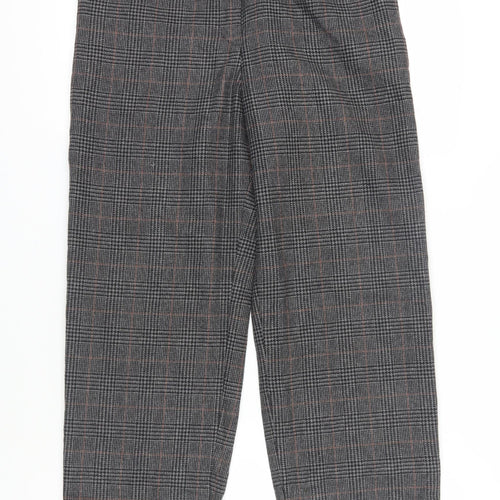 Hunter Sportswear Grey Check Pleated Trousers Size 14
