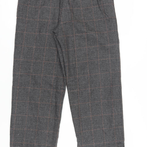 Hunter Sportswear Grey Check Pleated Trousers Size 14