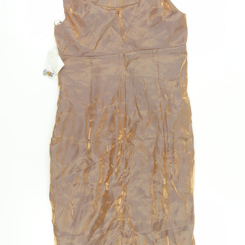 Jackie Jon Brown Cocktail Dress, Size 6, Sleeveless