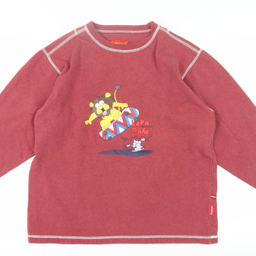 Lapasayo Red Cartoon Pullover Sweatshirt M Unisex Adults