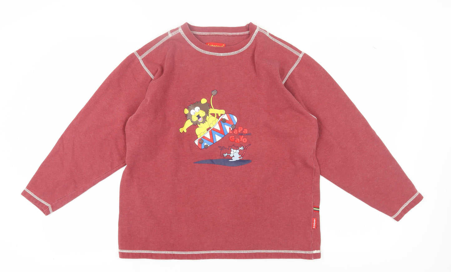 Lapasayo Red Cartoon Pullover Sweatshirt M Unisex Adults