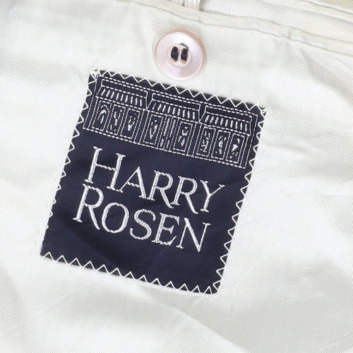 Harry Rosen Men's Brown Herringbone Wool Blazer 40