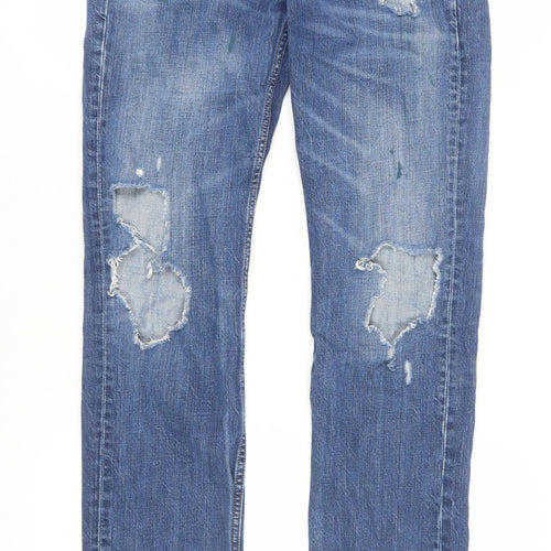 Levi Strauss Men's Blue Distressed Jeans, Size 30