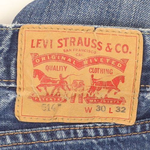 Levi Strauss Men's Blue Distressed Jeans, Size 30