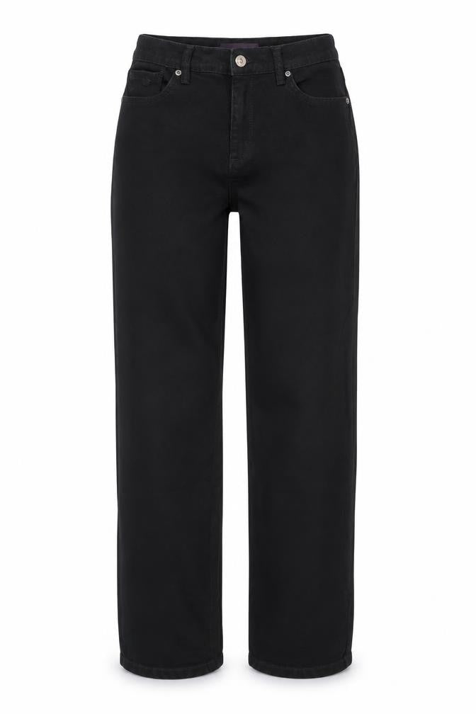 Front view of Gloria Vanderbilt Women's Black Straight Jeans, size 6