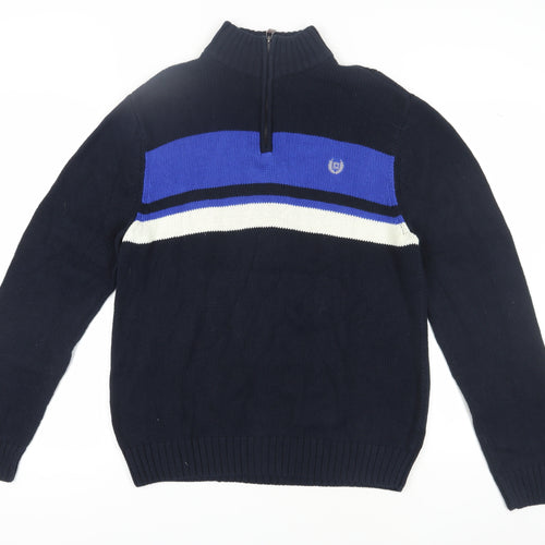 Chaps Men's Blue Cotton Pullover Jumper L