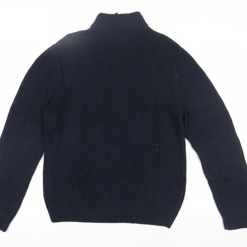 Chaps Men's Blue Cotton Pullover Jumper L