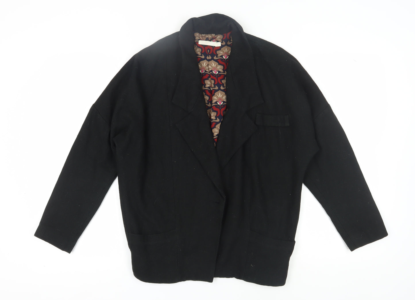 See U Soon Women's Black Wool Blazer XS Business Workwear