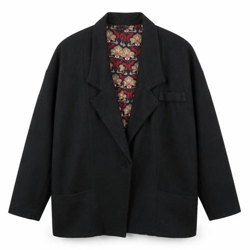 See U Soon Women's Black Wool Blazer XS Business Workwear