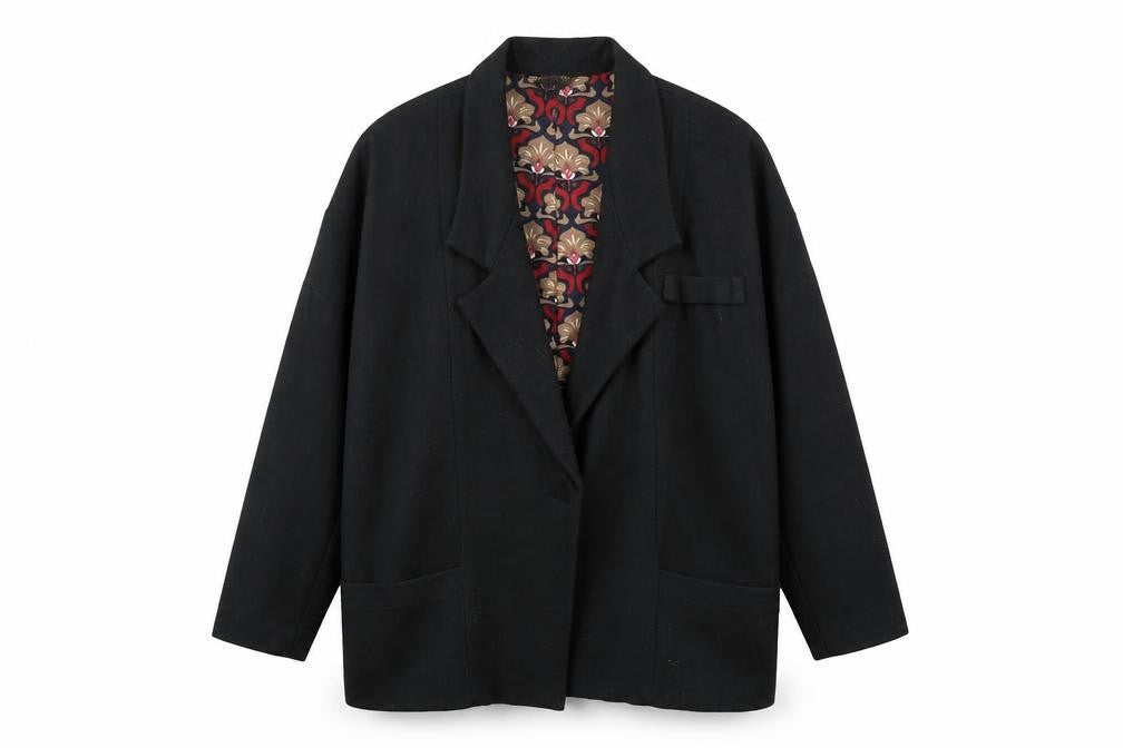 See U Soon Women's Black Wool Blazer XS Business Workwear