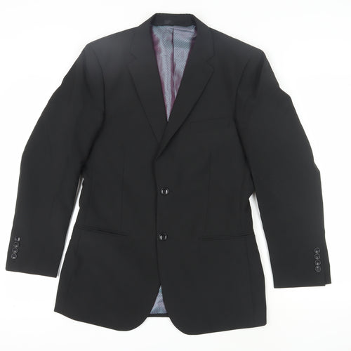 Ciro Citterio Men's Black 36 Regular Fit Blazer