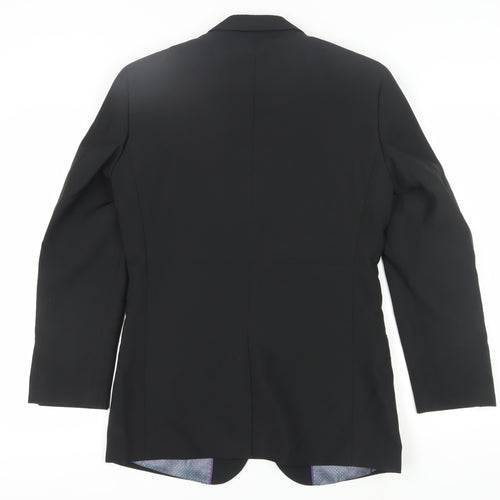 Ciro Citterio Men's Black 36 Regular Fit Blazer