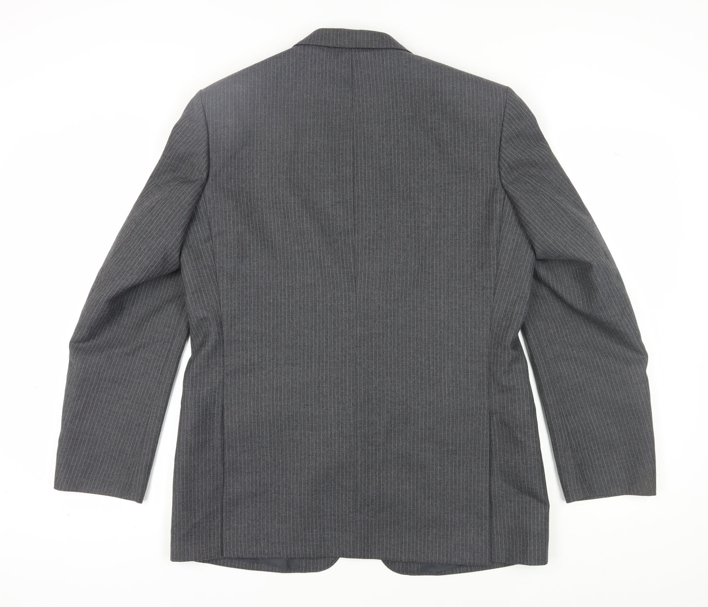 C&A Men's Grey Long Striped Blazer - Size 42L