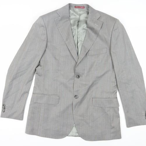 Antich England Men's Grey Wool Blazer Size 38R