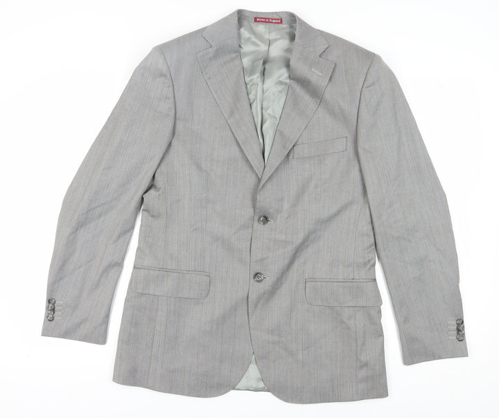 Antich England Men's Grey Wool Blazer Size 38R