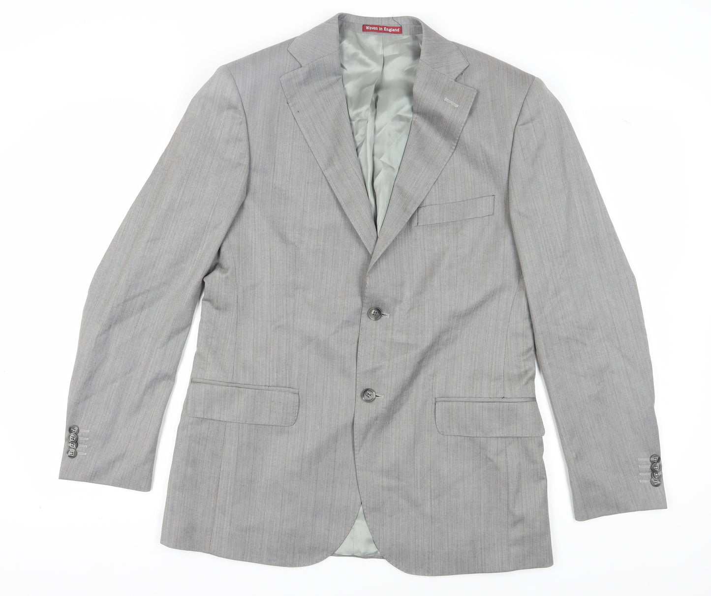 Antich England Men's Grey Wool Blazer Size 38R