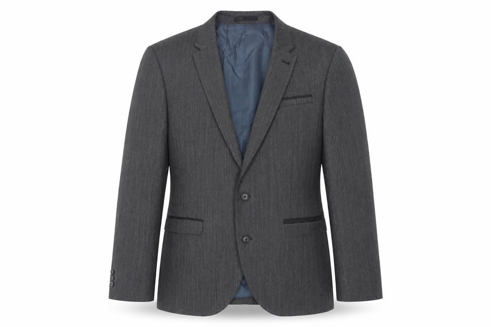 Front view of Next Men's Grey 42R Suit Jacket Single-Breasted