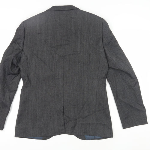 Next Men's Grey 42R Suit Jacket Single-Breasted