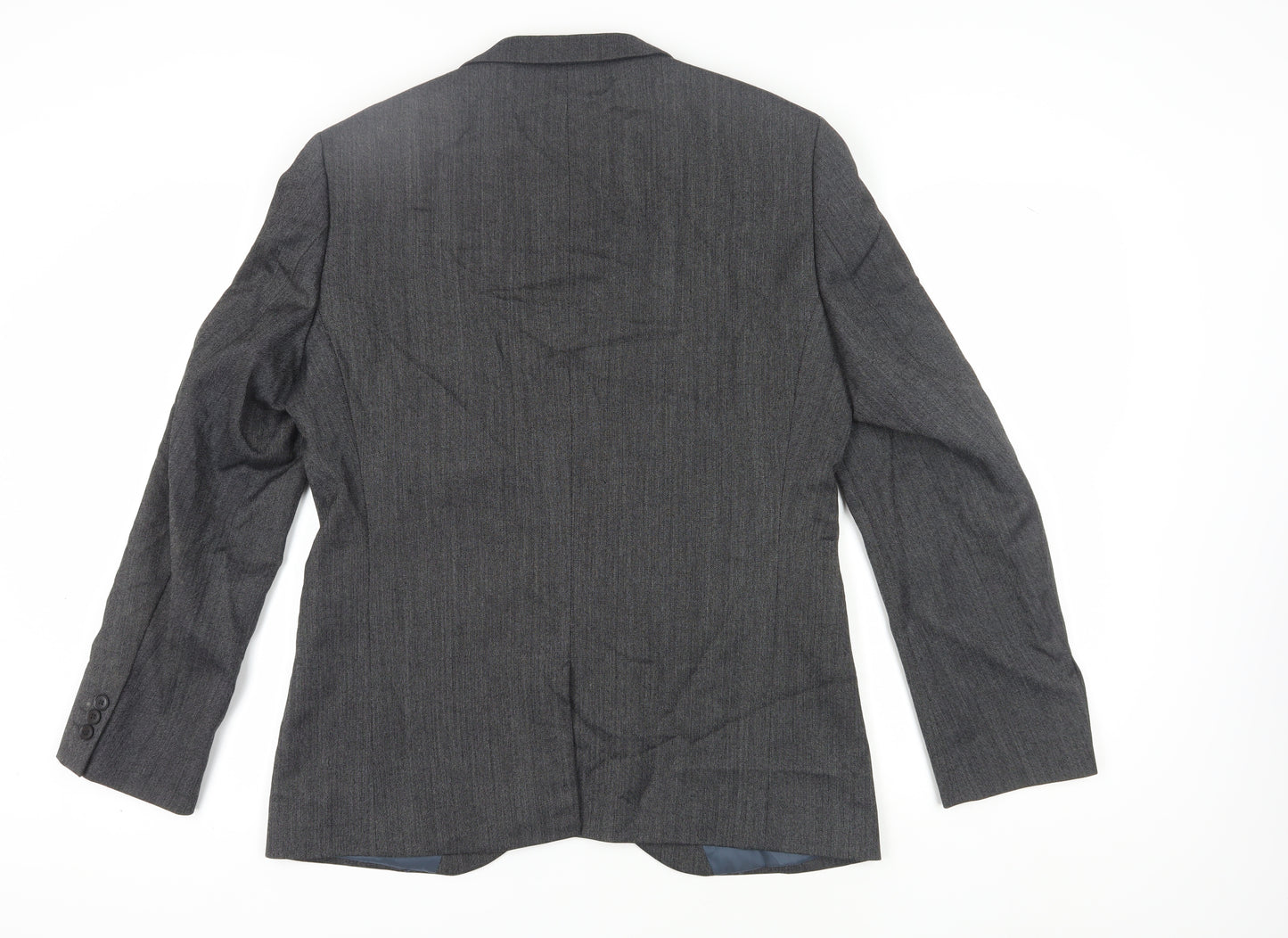 Next Men's Grey 42R Suit Jacket Single-Breasted