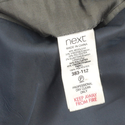 Next Men's Grey 42R Suit Jacket Single-Breasted