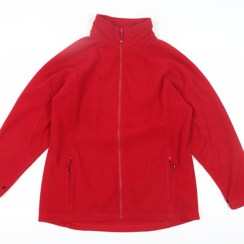 Regatta Women's Red Fleece Jacket UK 16 Casual Outdoor