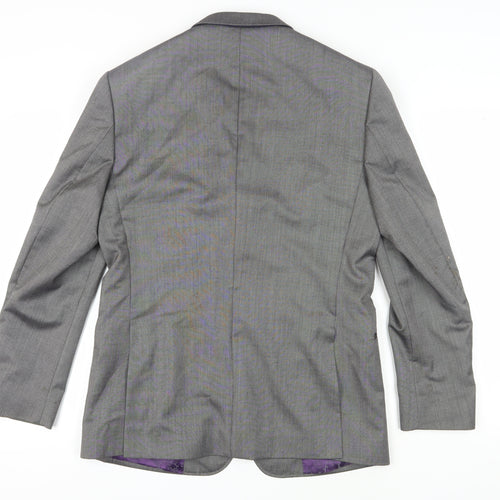 Ted Baker Men's Grey Blazer, Size 40R, Wool-Silk