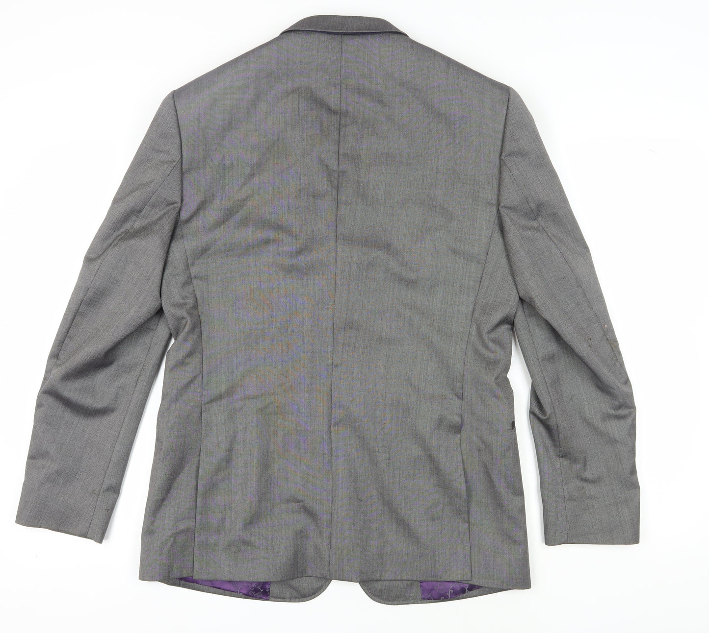Ted Baker Men's Grey Blazer, Size 40R, Wool-Silk