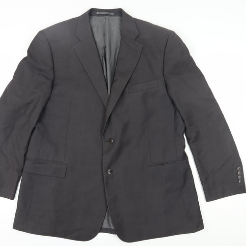 Pierre Cardin Men's Black Wool Suit Jacket Size 46R