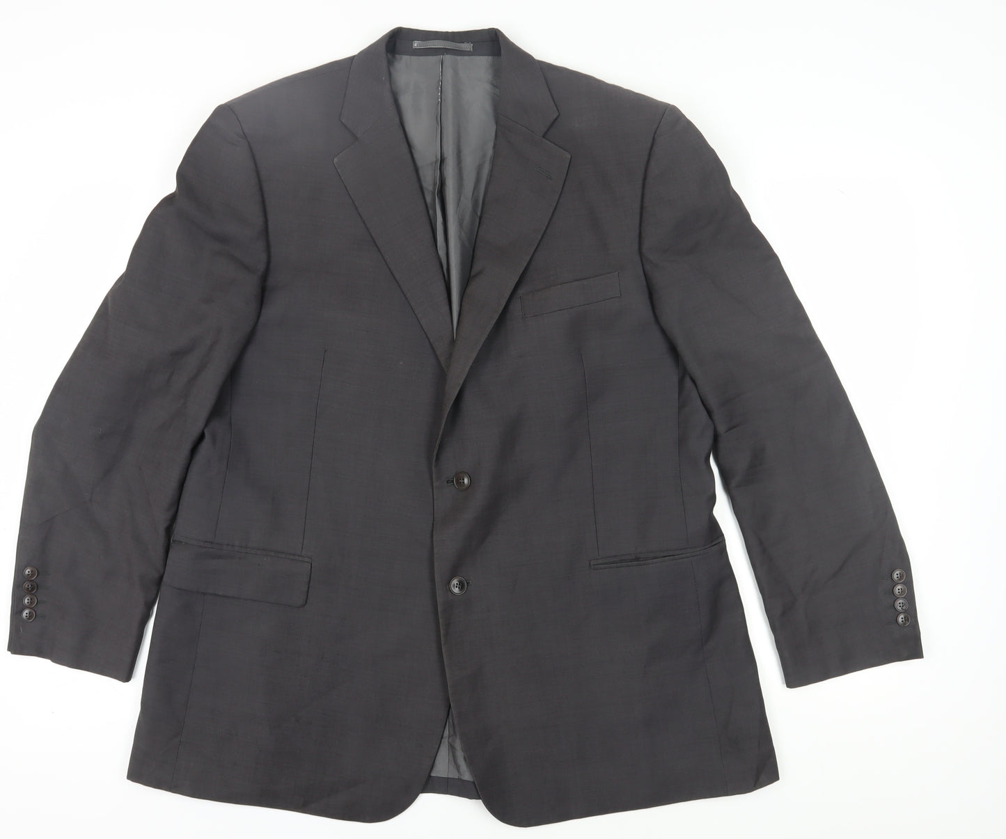 Pierre Cardin Men's Black Wool Suit Jacket Size 46R