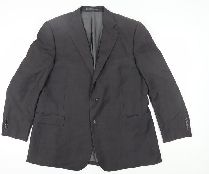 Pierre Cardin Men's Black Wool Suit Jacket Size 46R