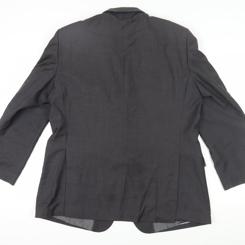 Pierre Cardin Men's Black Wool Suit Jacket Size 46R