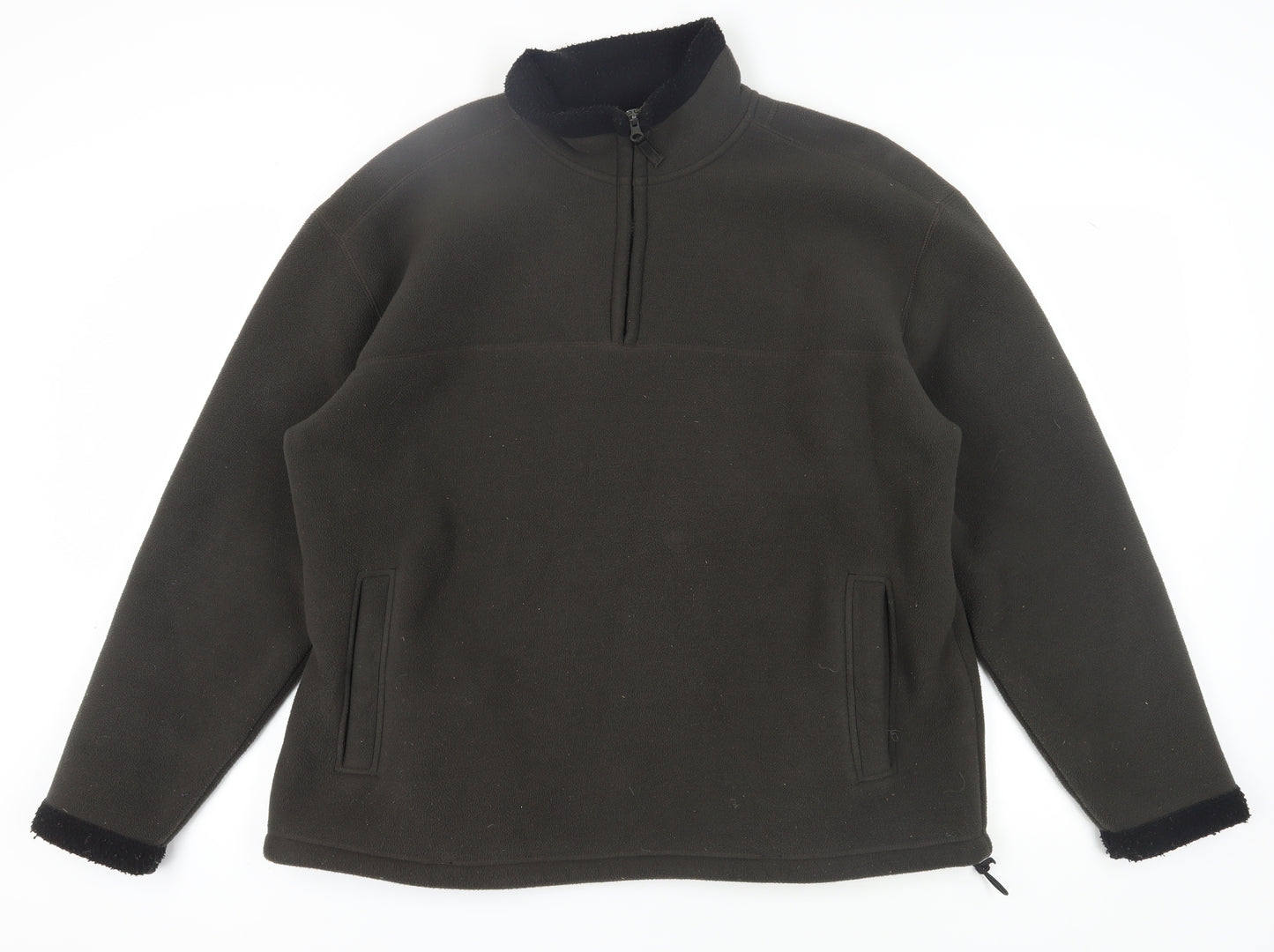 Trader Jeans Company Black Men's 1/4 Zip Sweatshirt L