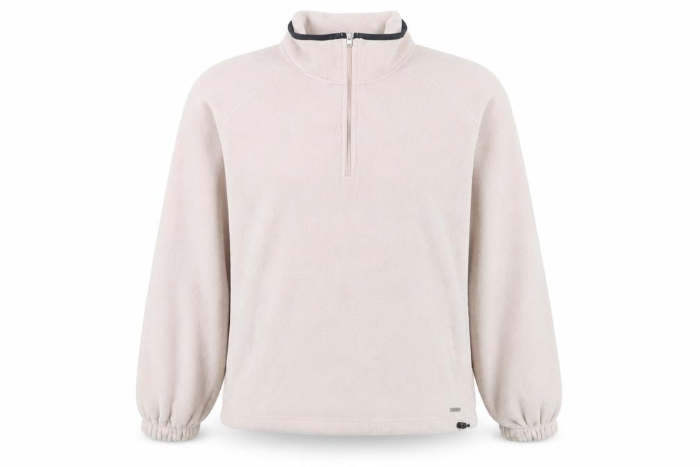 Front view of Hollister Women's Beige Pullover Sweatshirt S