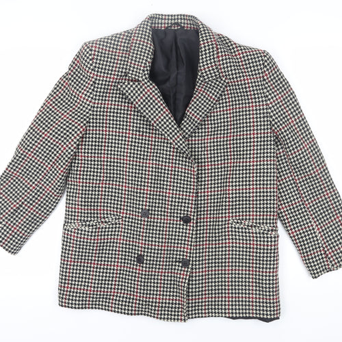 St Michael Women's Multicoloured Houndstooth Blazer Size 14