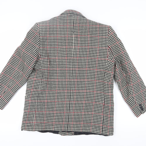 St Michael Women's Multicoloured Houndstooth Blazer Size 14