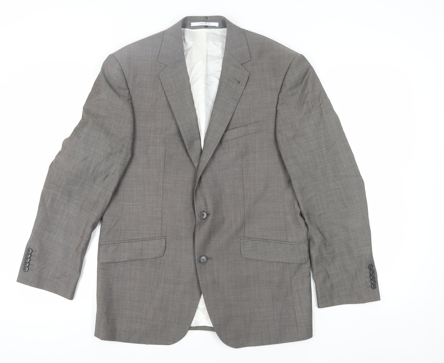 Baumler Men's Grey suit jacket, size 40.