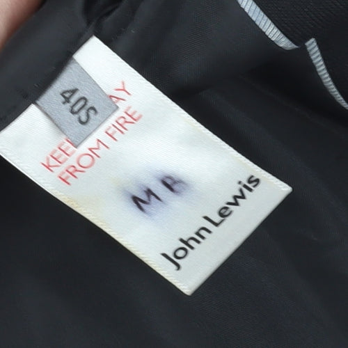 John Lewis Men's Black Blazer, Regular Fit 40S