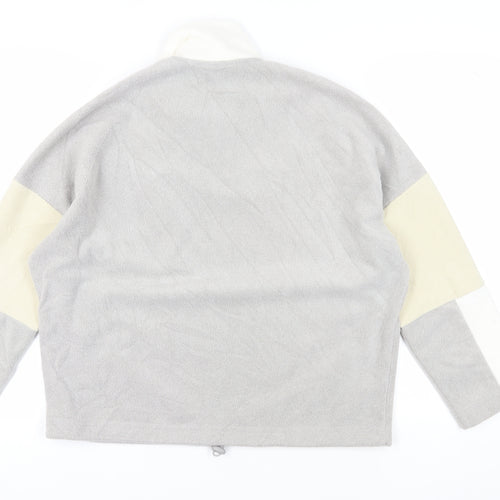 Monki Women's Grey Colourblock XS Pullover Sweatshirt